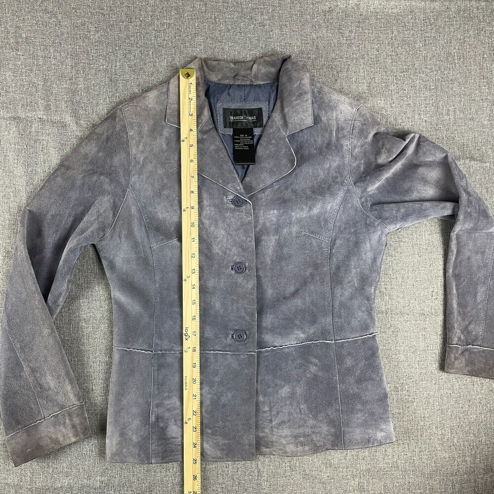 Vintage Brandon Thomas Lavender Purple Suede Leather Jacket Women Western Size M - Picture 7 of 11